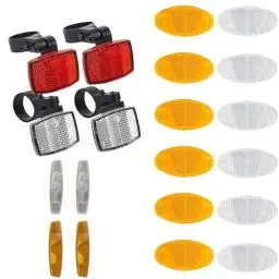 Produktbild: 20 Stück Fahrrad Reflektor, Fahrrad Reflektoren Vorne und Hinten, Speichenreflektoren Halterung Fahrrad Katzenaugen Reflektoren Set Rückstrahler Fahrrad für MTB Fahrrad Mountainbike Motorrad Kinder