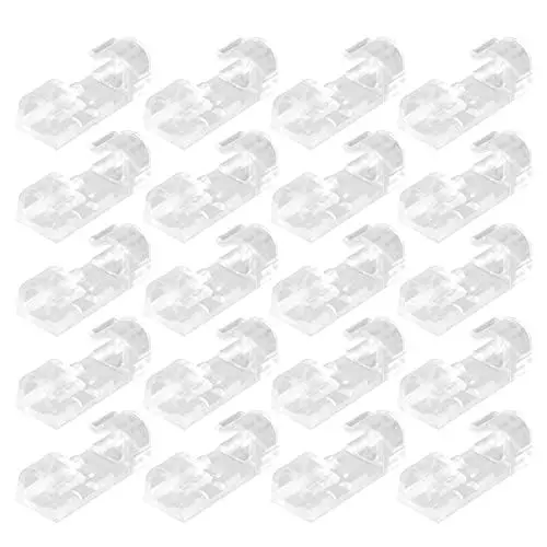 Produktbild: Gavigain 20pcs Kabel Clips, Selbstklebende Organizer Portable Cord Holder Nailless Clamp Doppelseitiges Klebeband für Office Home Car Desk