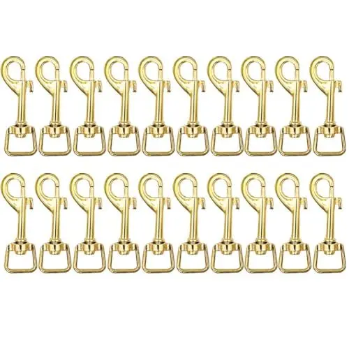 Produktbild: 20 Stück Karabinerhaken mit Drehgelenk Gold,Karabiner Hundeleine Bolzenkarabiner für Hundeleine Halsband Taschen Gurt Camping Wandern Schlüsselanhänger
