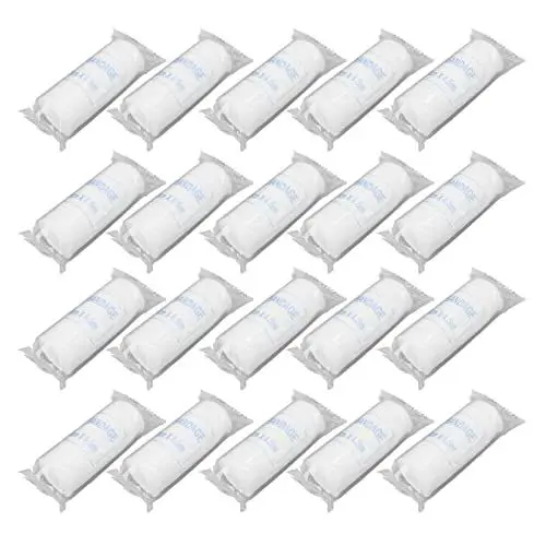 Produktbild: 20 Stück Mullbinderolle, weiche, atmungsaktive, dehnbare Wundversorgung, sofort absorbierende Mullbinde, 7,5 x 450 cm