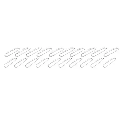 Produktbild: 20 Stück Sicherheitsnadeln für Kleidung, groß, Große Sicherheitsnadeln, Robust, 7 und 4 Schlaufen, Verschiedene Broschennadeln aus Legierung, DIY-Zubehör, Klei