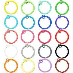 Produktbild: 20 Stücke Schlüsselringe Flache Schlüsselring Eisen Schlüsselanhänger Ringe Biegeringe Keyring Schlüsselanhänger Ring für Schlüssel,Halsketten,Armbänder,Ohrringe,Ornamente und DIY-Kunst
