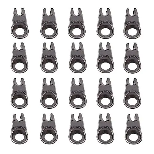 Produktbild: 20 Stücke Schnürsenkel Haken Boot Spitze Haken Armaturen mit Nieten für Camp Hike Klettern Reparatur Schuhe Schnallen Haken Zubehör(5 * 4 * 2cm-Bronze)