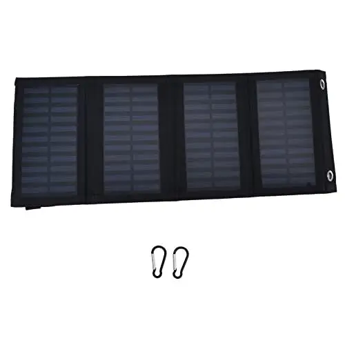 Produktbild: 20 W Solar-Ladegerät, 2 A, 5 V, Hohe Umwandlungsrate, Faltbares Solar-Ladegerät für Mobiltelefone – Wasserdicht und Leicht – Ideal für Camping und Wandern