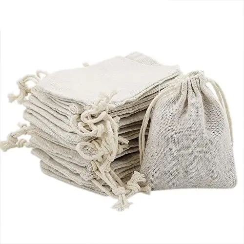 Produktbild: SZCXDKJ 20 kleine Jutebeutel mit Kordelzug, Schmuckbeutel, Geschenktüten, kleine Jutebeutel für Hochzeiten, Haushaltsbedarf, Basteln, Gastgeschenke (8 * 10 cm / 3,15 * 3,94 Zoll)