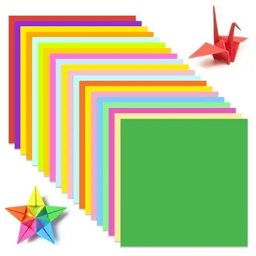Produktbild: 200 Blatt Origami Papier 15x15 cm Faltpapier Bunt 20 Farben Bastelpapier Doppelseitig Buntes Papier zum Basteln DIY Kunst