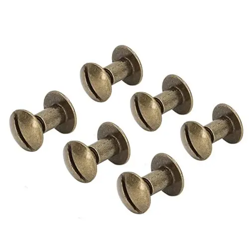 Produktbild: 200 Sets Metallnagel-Nietnägel für Buchbindungsschraube, Fotoalbum (Bronze)