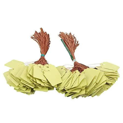 Produktbild: 200 Stk. Hängende Pflanzens Amen Etiketten, Hängende Blumen Etikette, PVC-hängende Blumen-Pflanzen-Samen-Namensschild-Markierung Schild Im Freien (Gelb)