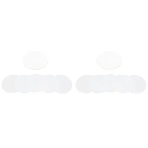 Produktbild: Tnfeeon 200 Stück Kreis-Mylars, Knopfteile aus Metall mit Clip-Pin Oben und Unten, Kunststoff-Abdeckfolie, Knopfmacher-Teile (32 mm)