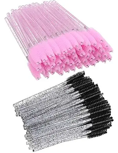 Produktbild: 200 Stück Mascara-Stäbe, Wimpernbürsten, Augenbrauen-Pinsel, Applikator, Kosmetik-Make-up-Pinsel-Werkzeug-Sets für Wimpernverlängerung und Make-up (BKPK)