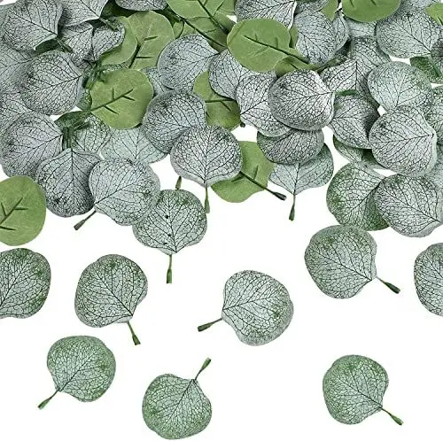 Produktbild: 200 Stück Seiden-Eukalyptusblätter, 7,5 cm Künstliche Runde Blätter, DIY-Hochzeitsdekoration, Heimdekoration, Blumenarrangement, Dekorative Blätter, Hochzeitsblätter, Dekorative Blätter (Grün)