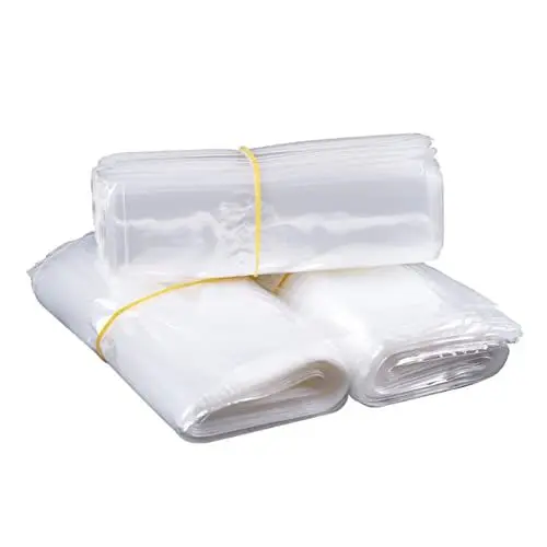 Produktbild: 200 Stück transparente Schrumpffolienbeutel, Heißsiegelfolie, industrielle Schrumpffolie, Zubehör für handgefertigte Seifen, Badekugeln und Bastelarbeiten, Geschenk, 10,9 x 24,8 cm