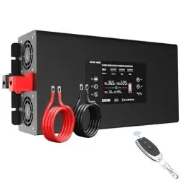 Produktbild: 2000W Wechselrichter Reiner Sinus 36v auf 230v - Fernbedienung Spannungswandler mit 3 USB Ports 2 EU-Steckdosen & Type-C
