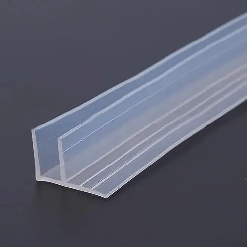 Produktbild: 200cm F-Shape Duschtür Dichtung Duschdichtung Wasserabweiser Dusche Glastür für 6mm Glasdicke Duschtürdichtungsstreifen für transparente Duschtürdichtung, Ersatz für Glasdicke 6 mm Dichtungslücke
