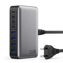 Produktbild: 200W USB C Ladegerät, GaN III 8-Port USB Schnellladegerät PPS PD 65W Laptop Ladegerät Adapter USB C Schnellladestation mit USB-A, USB C Netzteil Charger für MacBook, iPhone, ipad,SteamDeck,Smartphones