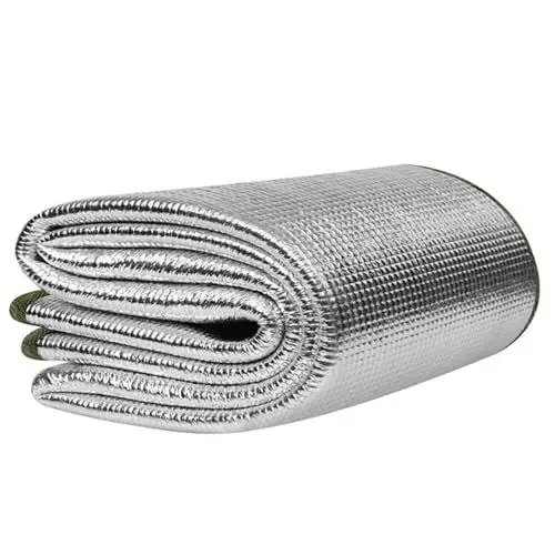 Produktbild: 200x200 cm Alu Isomatte Schaummatten Schlafmatte für Camping Isoliermatte Isolierdecke Faltbare Zeltmatte Bodenmatte Thermomatte Thermodecke Matte, mit Aufbewahrungstasche, 4 mm dick(2 x 2m)