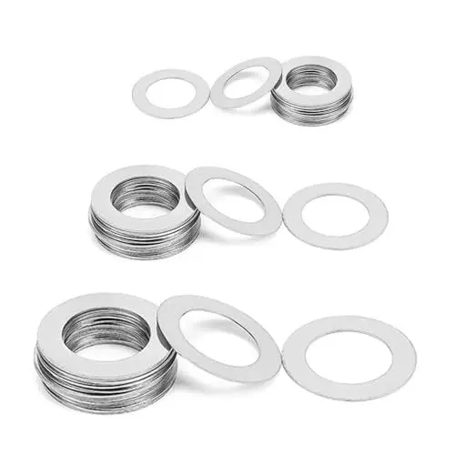 Produktbild: 20/100 Stück 0,1 mm 0,2 mm 0,3 mm 0,5 mm M2 M3 M4 M5 M6 M7 M8 M9 M10 M12 13 14 bis M40 Einstellscheibendichtung aus Edelstahl 304, ultradünne, flache Unterlegscheibe (Size : M10x20xThick 20pcs, Colo