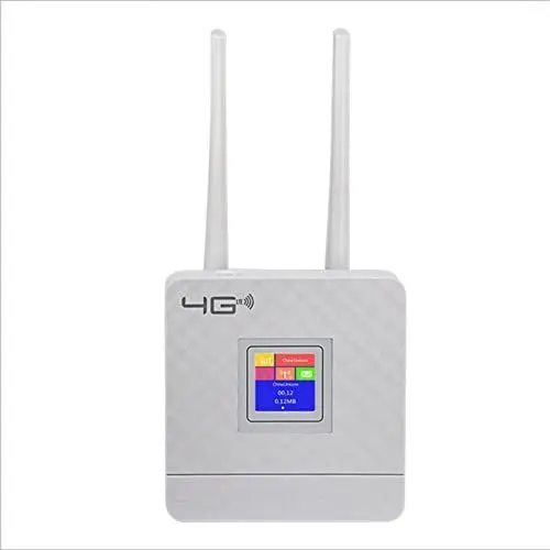 Produktbild: 2022 150Mbps 4G LTE CPE Router, 4G Wireless Router mit SIM Karten Slot, LCD Display, FDD, IEEE, TDD LTE, 5dBi Antennen, Plug and Play, für Home Office(#2)