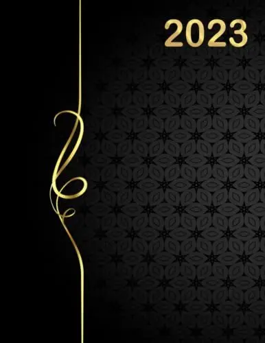Produktbild: 2023: Agenda 2023 giornaliera nera , XXl calendario , 12 mesi 2023 italiano grande, Un giorno per pagina