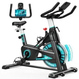 Produktbild: (2024 Aktualisierte) Wenoker Heimtrainers Fahrrad mit Magnetischem Widerstand, Indoor Fitnessbike Heimtrainer Kardio Training Fitnessbikes Hometrainer Fahrrad 160 kg Belastbar