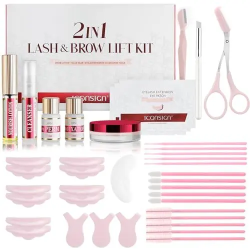 Produktbild: 2024 Aktualisiertes Wimpernlifting and Augenbrauen Laminierung Set, Lash Lift Kit Professionelles Semipermanentes Curling-Wimpern-Dauerwellen-Set, Geeignet Für den Salon- und Heimgebrauch