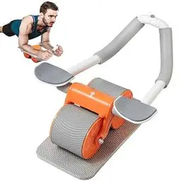 Produktbild: 2024 Bauch-Rad-Roller mit Ellenbogenstütze, Bauchmuskel-Trainingsgerät, Rumpfstärkungstrainer, Fitness, Bauchtraining, Bauch-Roller, automatischer Rückprall, Bauch-Rolle für Rumpftraining, Fitness