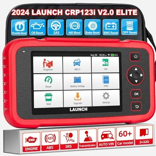 Produktbild: OBD2 Diagnosegerät Auto LAUNCH CRP123i V2.0,4 System-Codeleser ENG/ABS/SRS/ATR Auto für Fahrzeuge,7+Rückstellservice (Öl,SAS,Bremse,BMS,ABS.DPF,Drosselklappe) zurücksetzen, 2025 Modell