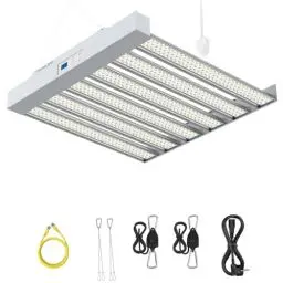 Produktbild: 2024 Neueste LED Grow Lampe Pflanzenlampe LED Vollspektrum 1242 LEDs 200W 90×90CM Abdeckung LED Pflanzenlampe 3 Arten Vollspektrum Timer und Dimmfunktion für Zimmerpflanzen Setzlinge Gemüse und Blumen