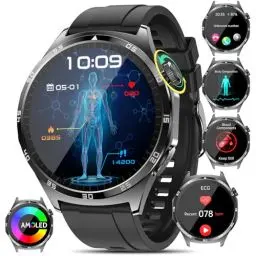 Produktbild: 2024 New Smartwatch EKG+HRV/Harnsäure/BMI Herren Damen Rund 1,43