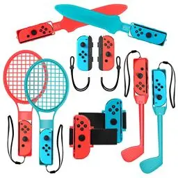 Produktbild: 2024 Switch Spiele Zubehör Sets für Kinder Nintendo Switch Sports, 10-in-1-Familien Party Pack Spielzubehör Set Kit für Switch OLED Sportspiele