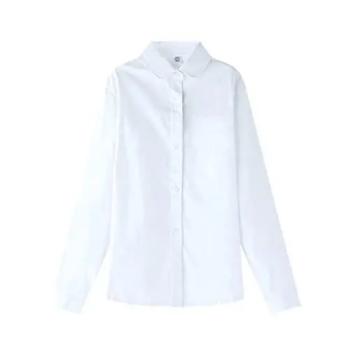 Produktbild: Schachtelbluse Kinderoberteile Weiße Kleidung Hemden Baby- formelle Mädchen Töpfe Damen Pullover Elegant (White, 5-6 Years)