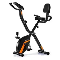 Produktbild: 2025 Heimtrainer, faltbar, vannect Heimtrainer mit LCD-Monitor und manueller Pulsmessung, leises und komfortables Heimfahrrad, faltbare Aufbewahrung, maximale Belastung 150/160 kg