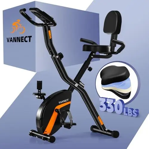 Produktbild: 2025 Neu vannect Heimtrainer Fahrrad Klappbar, Magnetwiderstand Einstellbar, Hometrainer Fahrrad Leise & Bequem, Ergometer Heimtrainer Senioren, LCD-Monitor, Faltbare Aufbewahrung, Bis 150KG Belastbar