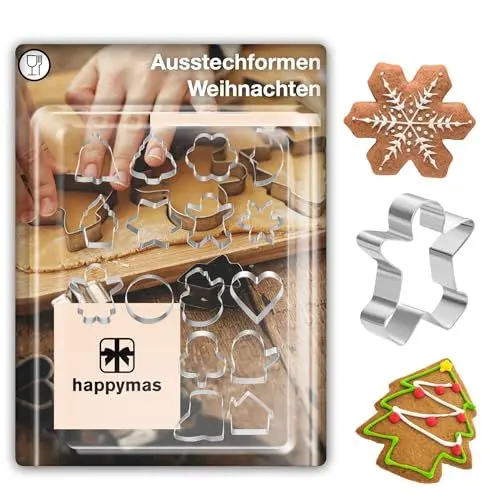 Produktbild: 20er Keksausstecher Weihnachten Plätzchenausstecher Steckform Ausstechform zum Backen Set - Weihnachten & XMAS - Keksausstecher & & Ausstecher