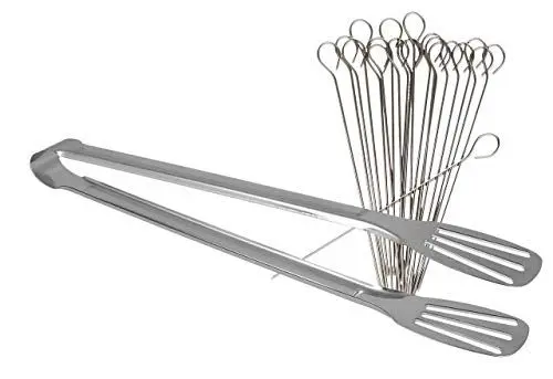 Produktbild: Lantelme Rouladennadel Set mit Edelstahlzange – 20 Spieße für Rouladen, Fleisch, Gemüse und Snacks – Hochwertiges Grill- und Küchenzubehör, ideal für Hobbyköche, vielseitig einsetzbar