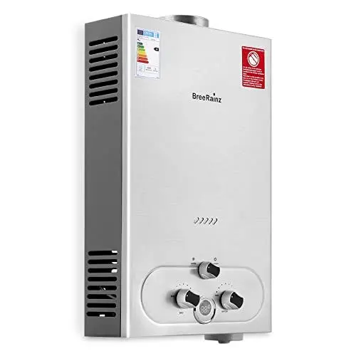 Produktbild: 20LPM Gas Durchlauferhitzer, 40KW Propangas Durchlauferhitzer mit Super Niedrigem 0,1 bar Startwasserdruck, Betrieben mit LPG für Dusche & Täglichen Gebrauch