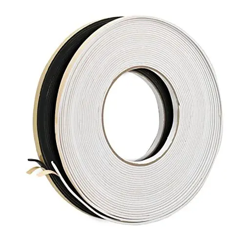 Produktbild: 20m Dichtungsband Selbstklebend 6mm(B) x 1,5mm(D) für Fenster und Türen - Dichtband Fensterabdichtung aus Moosgummi - Schalldichter Wasserdicht Staubdicht (Set, 6 x 1,5 mm)