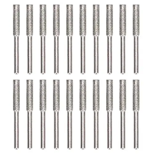 Produktbild: 20Pcs Diamant Kettensägenschärfer, Chainsaw Sharpener Kettensäge Schärfgerät Kettenschleifer Schleifstein für Kettensägen zum Schärfen und Schleifen (4,8 mm)