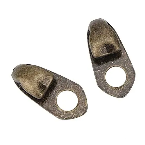 Produktbild: 20Set Schnürsenkelhaken aus Legierung, Schnürsenkelbeschläge mit Nieten für Reparatur-, Camp-, Wander- und Kletterzubehör (Wickelstil)