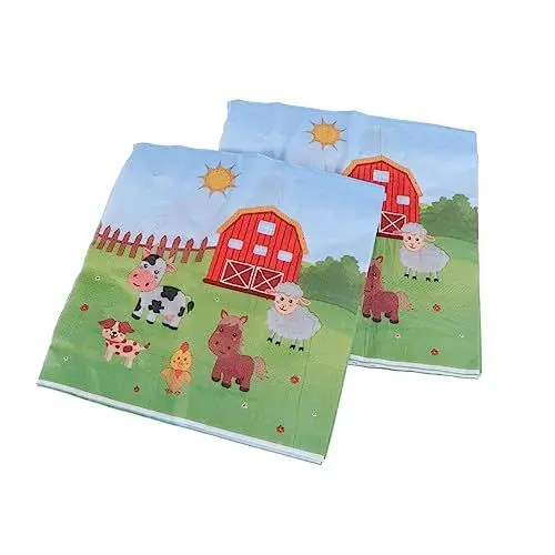 Produktbild: 20St Partypapierhandtuch Cocktail-Dessert-Servietten Weihnachtsservietten tierische Servietten Cocktailservietten küchentücher Cartoon-Servietten Einwegserviette Pappbecher Gewebe