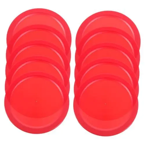 Produktbild: 20St Tischhockey-Puck Desktop-Eishockey-Pucks Zubehör für Eishockeyspiele Sport-Hockey-Pucks Tischhockey Pucks Ersatz Pucks Indoor-Hockey-Pucks Eishockey-Ausrüstung Plastik rot BESTonZON
