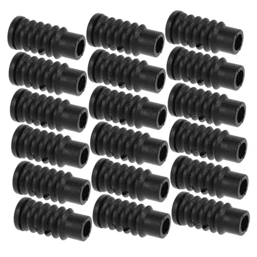 Produktbild: 20st Gießrohrstopfen Stuhlgleiter Schutzhülle Schutzabdeckung Für Radstopper Schutzhülle Für Stuhlgleiter Radstopper Fall Rollstuhl Schwenkräder Abdeckung Rollenhülse Plastik Black Alipis