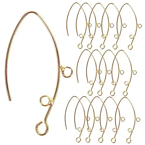 Produktbild: 20st Ohrhaken Handgefertigte Ohrringe Diy-material Für Ohrringe Anschlusssatz Ohrringe Aus Sterlingsilber Werkzeug Für Ohrschmuck Selber Machen 14k Ohrringe Messing Damen Kabel