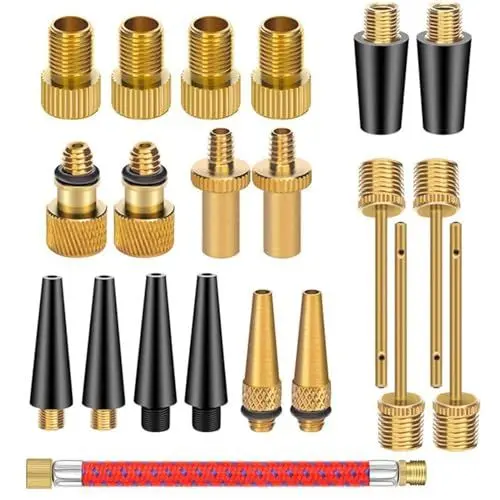 Produktbild: 21 Stück Fahrradventil Adapter, Französisches Ventil Adapter, Adapter Französisches Ventil, Fahrradventil, Ventilkappen Fahrrad Französisch für Fahrräder, E-Bikes, und E-Scooter
