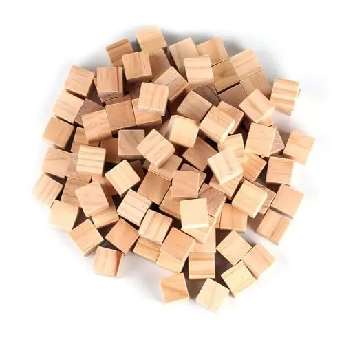 Produktbild: 210 Stück Holz Würfel 15mm Kleine Holzwürfel zum Basteln, Holzwürfel Blanko Natürliche, Quadrat Holzklötzchen zum Basteln, Bastelklötzchen, Holzklötze für DIY Handwerk Zahlen Malen Deko