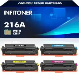 Produktbild: 216A (Mit Chip) W2410A Toner für HP 216A Color Laserjet Pro MFP M183fw M182n M182nw M155a M155nw W2411A W2412A W2413A - Schwarz Cyan Gelb Magenta, 4er-Pack