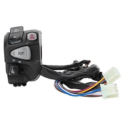 Produktbild: 22 Mm Motorrad-Lenker-Steuerknopfschalter, Scheinwerfer-Horn-Blinkerschalter, Abblend-/Fernlicht-Steuerknopf-Ersatz für MSX SF 125