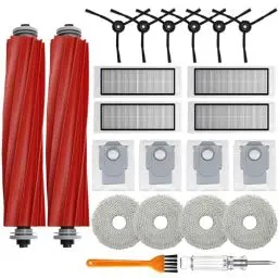 Produktbild: Zubehör für Roborock Q Revo, Zubehör nicht für Q Revo S Roboter Staubsauger, Ersatzteile mit Hauptbürste, Staubbeutel, Wischpads, HEPA-Filter, Seitenbürsten Ersatzteil 22 Stück (Schwarz)