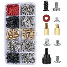 Produktbild: 228 Stück PC Schrauben Set, PC Motherboard Computerschrauben Abstandshalter Kit, SSD Schraubenset, Ersatzschrauben für Festplattenlüfter, Gehäuse, SSD, CD-ROM, Computer