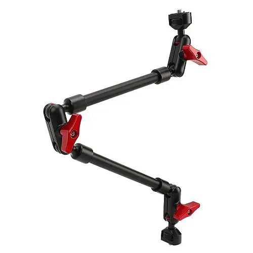 Produktbild: Bewinner 22-Zoll Magic Arm, Beweglicher Magic Reibungsarm Verstellbar Magic Arm für Kamerahalterung mit 1/4-Zoll Gewindeschraube, um 360 Grad Drehbar, Superklemme für Mikrofon
